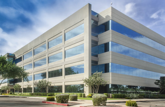 Modern corporate office building exterior