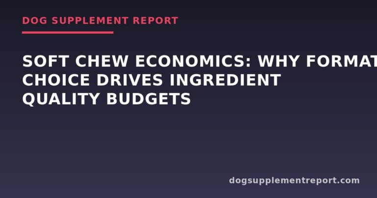 Soft Chew Economics: Why Format Choice Drives Ingredient Quality Budgets